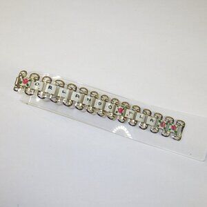 Orlando Florida gold tone hand painted souvenir bracelet Retro/Vintage 6.5"